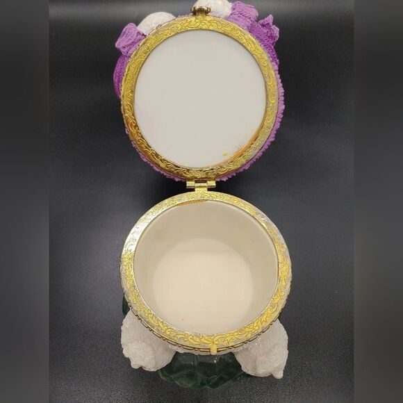 Snowman trinket box with birds - Picture 7 of 8